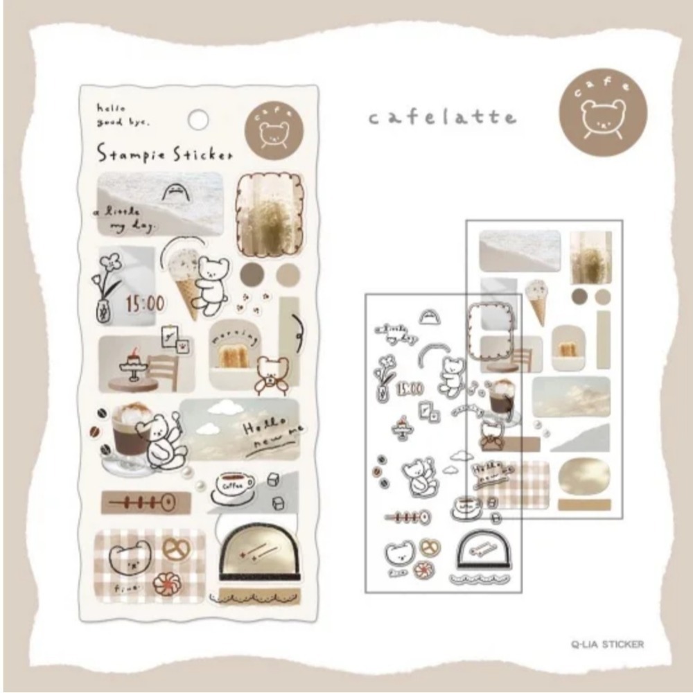 *激動小鹿*<現貨>日本 Q-LiA 貼紙 Stampie 貼紙 透明 半透感貼紙 日本貼紙 Q-LIA 每組兩張貼紙-規格圖7