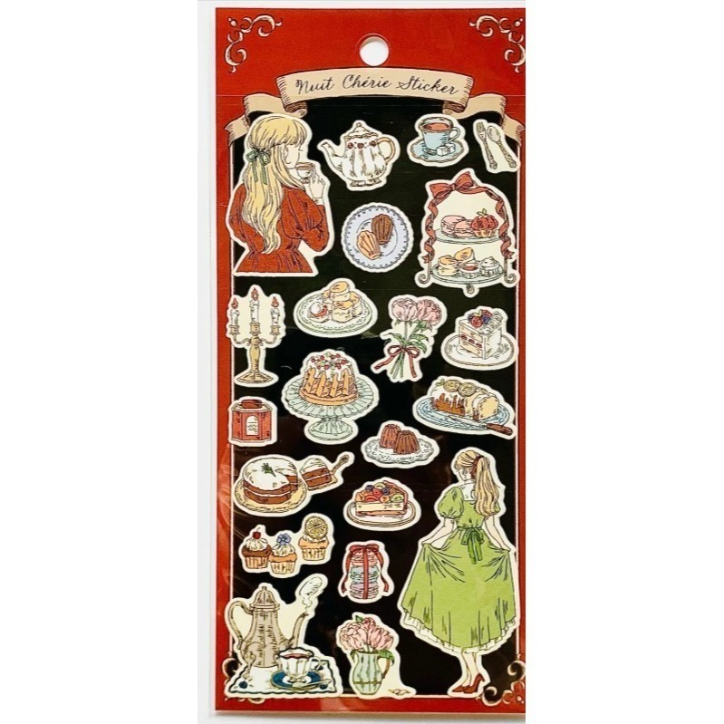 *激動小鹿*<現貨>MIND WAVE 貼紙 Nuit Cherie Sticker 復古氛圍 系列 貼紙 日本貼紙-規格圖4