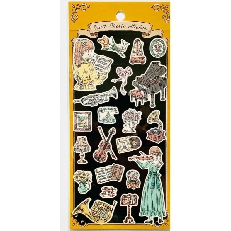 *激動小鹿*<現貨>MIND WAVE 貼紙 Nuit Cherie Sticker 復古氛圍 系列 貼紙 日本貼紙-規格圖4