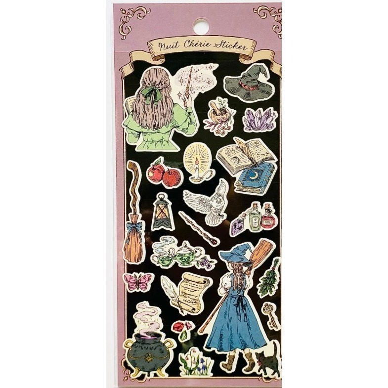 *激動小鹿*<現貨>MIND WAVE 貼紙 Nuit Cherie Sticker 復古氛圍 系列 貼紙 日本貼紙-規格圖4