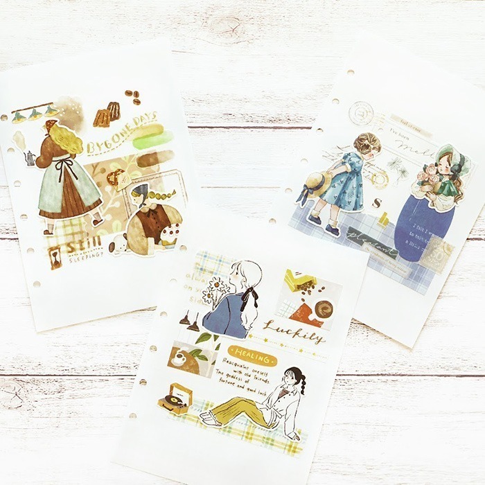 *激動小鹿*<現貨>日本 mind wave貼紙 AMIE系列 女孩 人物 40枚入貼紙包 日本貼紙 第四彈-細節圖5