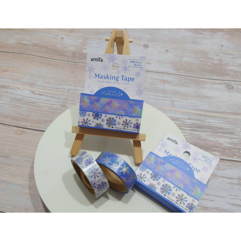 *激動小鹿*<現貨>日本 amifa 紙膠帶 日本進口 109313-雪花 紙膠帶 箔壓 單捲售-細節圖4