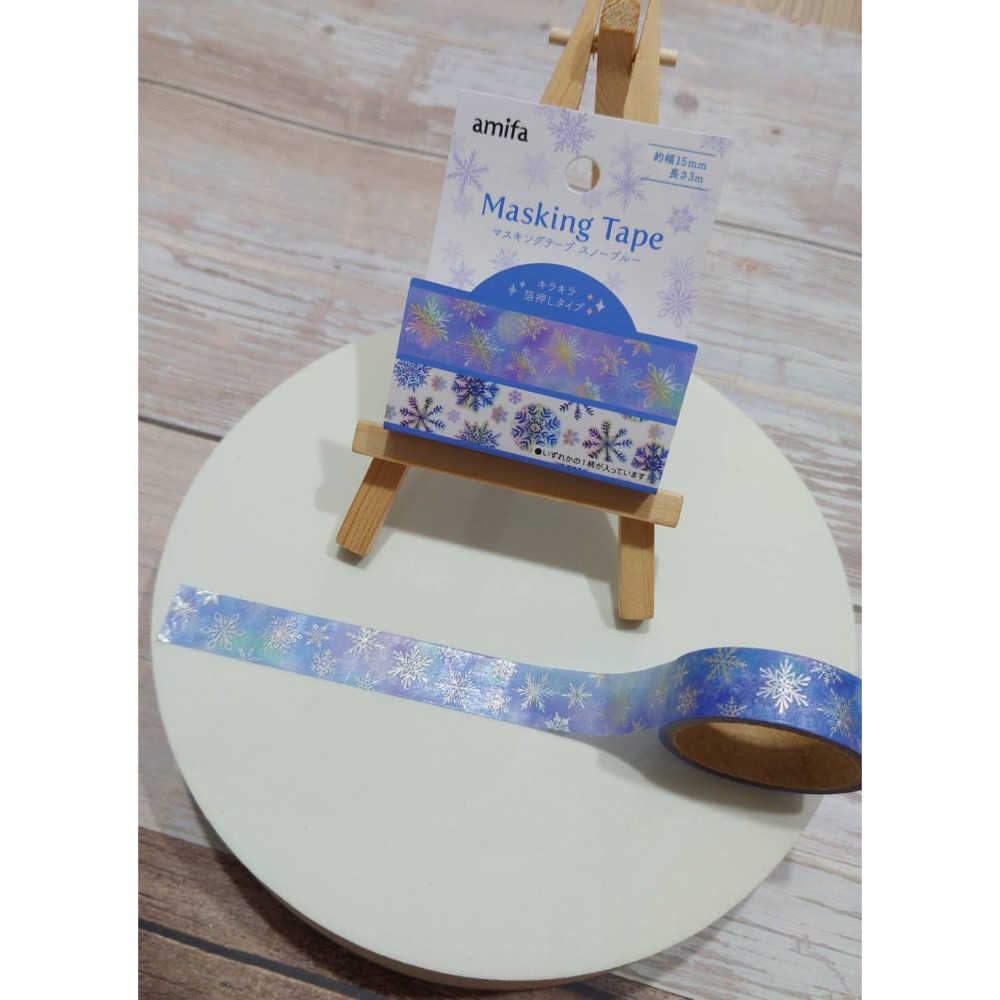 *激動小鹿*<現貨>日本 amifa 紙膠帶 日本進口 109313-雪花 紙膠帶 箔壓 單捲售-規格圖4