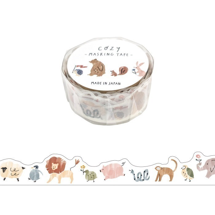 *激動小鹿*<現貨>日本 正版 MIND WAVE 紙膠帶 異形紙膠帶 手帳膠帶 cozy masking tape-規格圖4