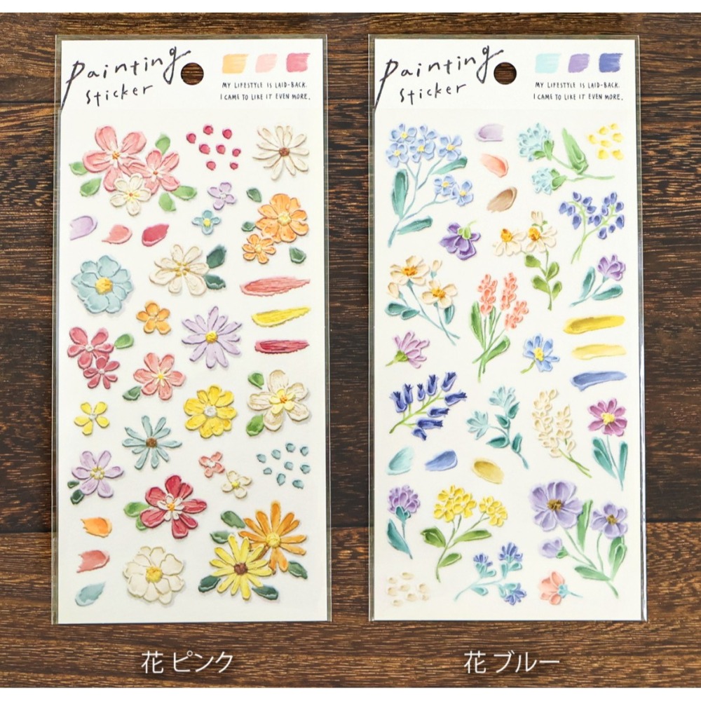 *激動小鹿*<現貨>MIND WAVE 貼紙 日本 painting sticker 油畫風 pet 貼紙-細節圖2