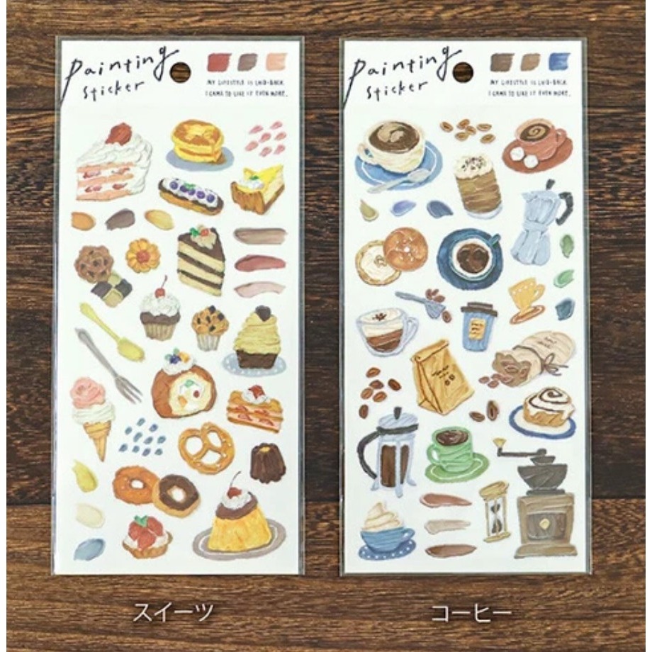 *激動小鹿*<現貨>MIND WAVE 貼紙 日本 painting sticker 油畫風 pet 貼紙-細節圖4