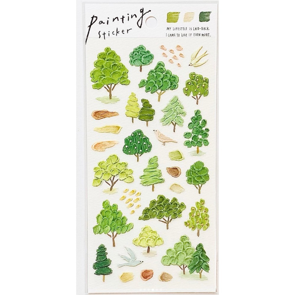 *激動小鹿*<現貨>MIND WAVE 貼紙 日本 painting sticker 油畫風 pet 貼紙-規格圖4