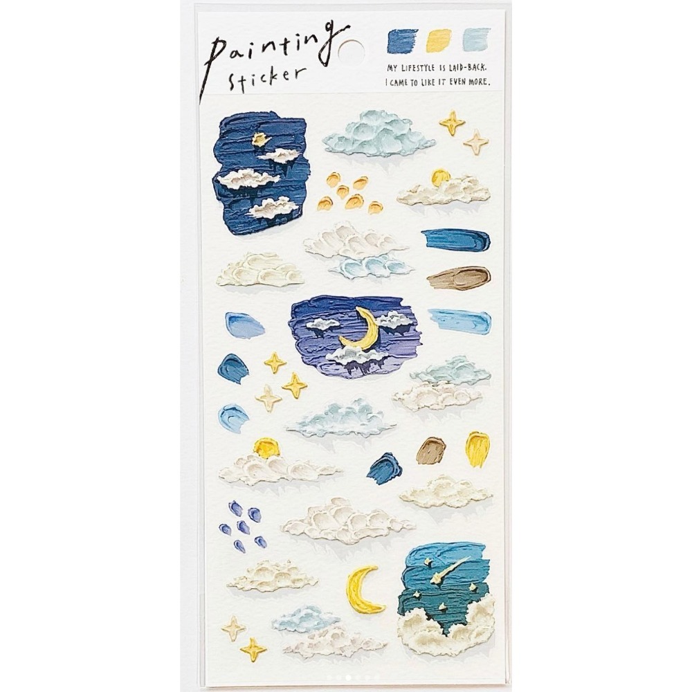 *激動小鹿*<現貨>MIND WAVE 貼紙 日本 painting sticker 油畫風 pet 貼紙-規格圖4