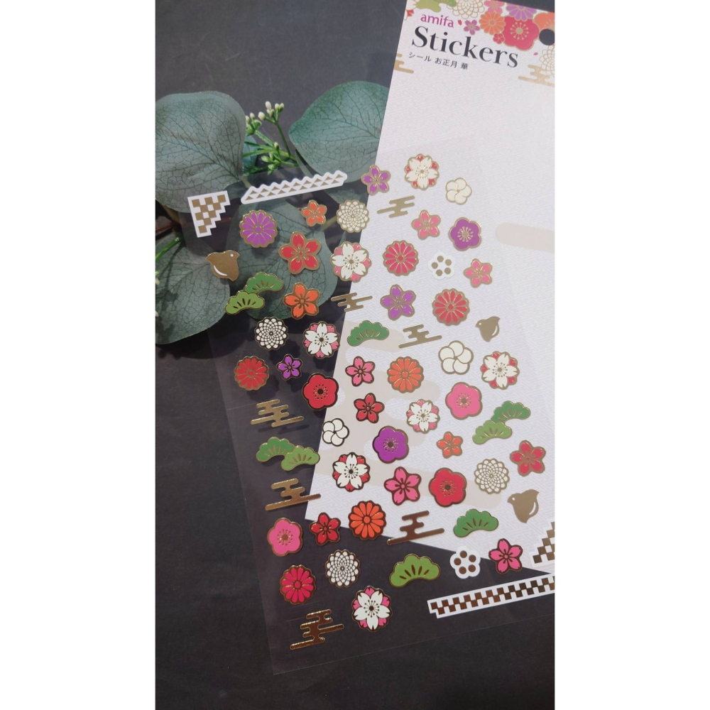 *激動小鹿*<現貨>日本 amifa 貼紙 142440 新年貼紙 裝飾貼紙 New Year Sticker 日本進口-細節圖3