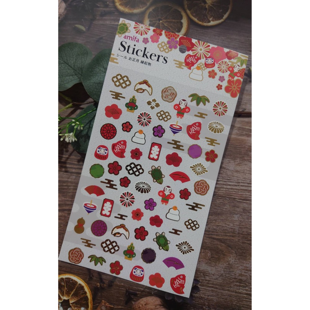 *激動小鹿*<現貨>日本 amifa 貼紙 142440 新年貼紙 裝飾貼紙 New Year Sticker 日本進口-規格圖4