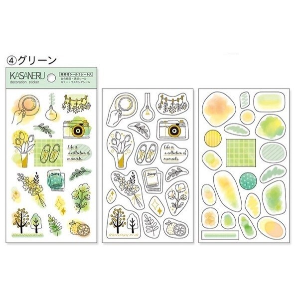 *激動小鹿*<現貨>日本 Pine book 貼紙 KASANERU 貼紙 pinebook (每套有2張貼紙)-細節圖5