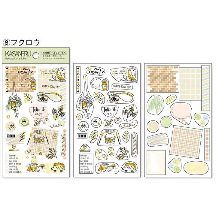*激動小鹿*<現貨>日本 Pine book 貼紙 KASANERU 貼紙 pinebook (每套有2張貼紙)-細節圖9