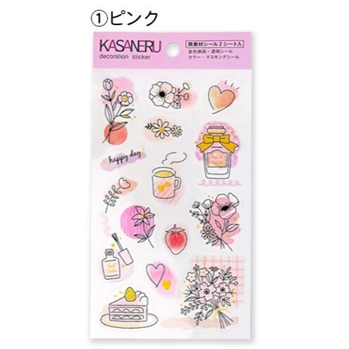 *激動小鹿*<現貨>日本 Pine book 貼紙 KASANERU 貼紙 pinebook (每套有2張貼紙)-規格圖11