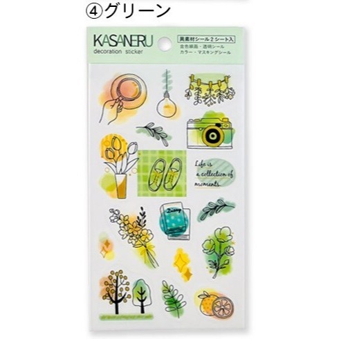 *激動小鹿*<現貨>日本 Pine book 貼紙 KASANERU 貼紙 pinebook (每套有2張貼紙)-規格圖11