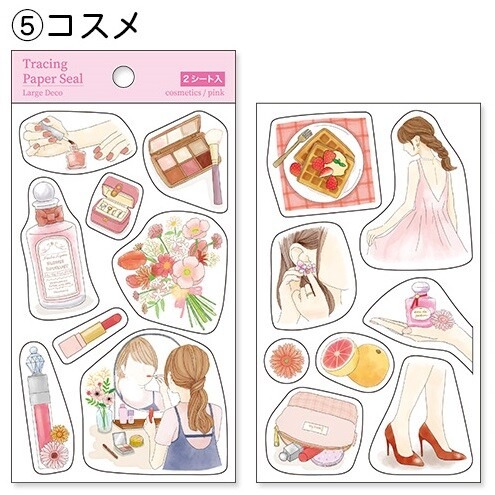 *激動小鹿*<現貨>日本 Pine book 貼紙 裝飾貼紙 大張貼紙 生活 時尚花卉 (兩張入一組) 新品-細節圖6