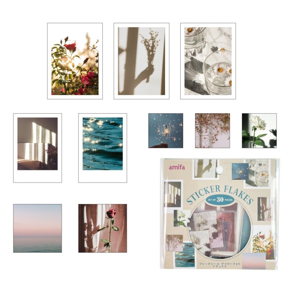 *激動小鹿*<現貨>日本 amifa 貼紙 110371-寫真文青 甜點 植物 生活日常  貼紙包 日本進口-細節圖2