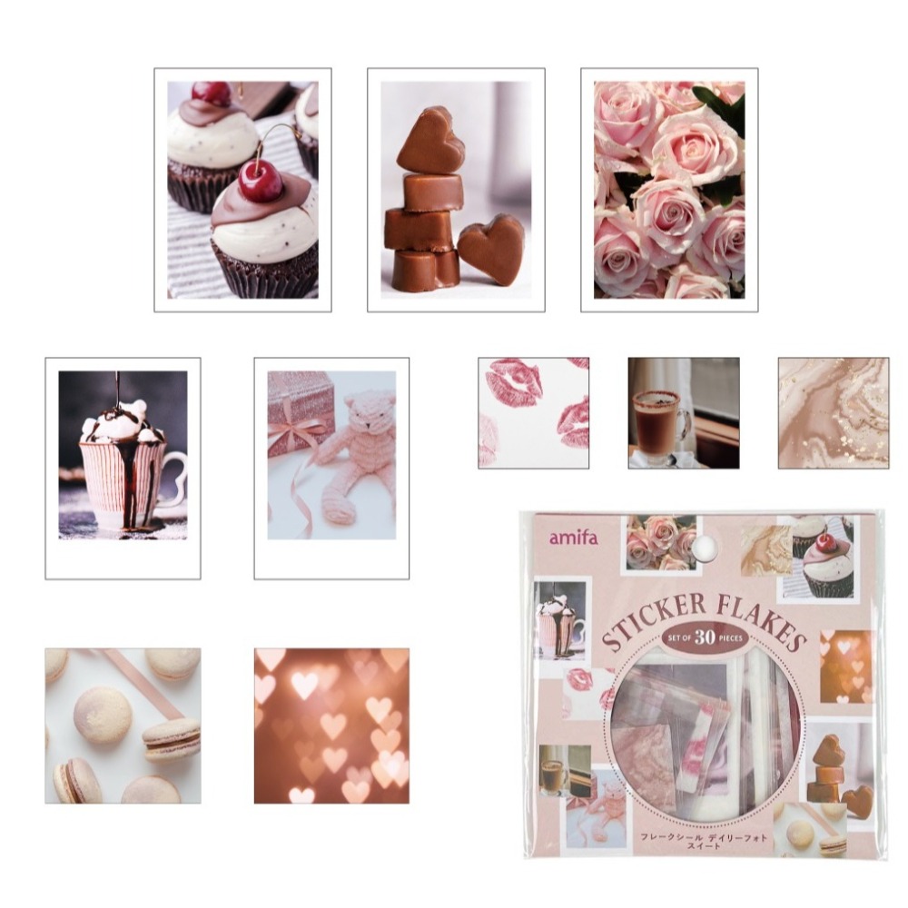 *激動小鹿*<現貨>日本 amifa 貼紙 110371-寫真文青 甜點 植物 生活日常  貼紙包 日本進口-細節圖3