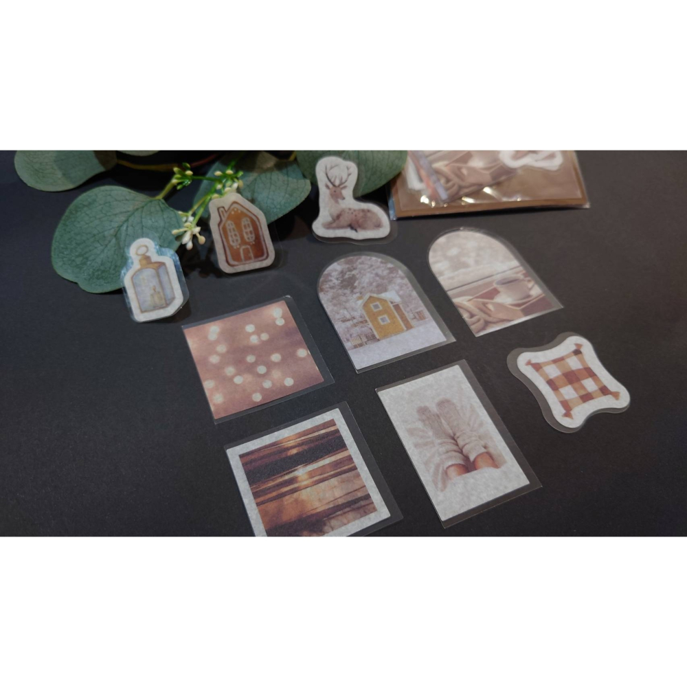 *激動小鹿*<現貨>日本 amifa 箔壓 貼紙包 130102 冬季顏色 winter color 貼紙 日本進口-細節圖5