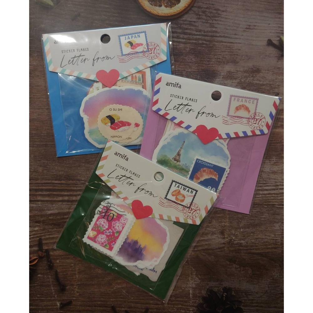 *激動小鹿*<現貨>日本 amifa 貼紙 貼紙包 142686-LETTER FROM 日本進口貼紙-細節圖2