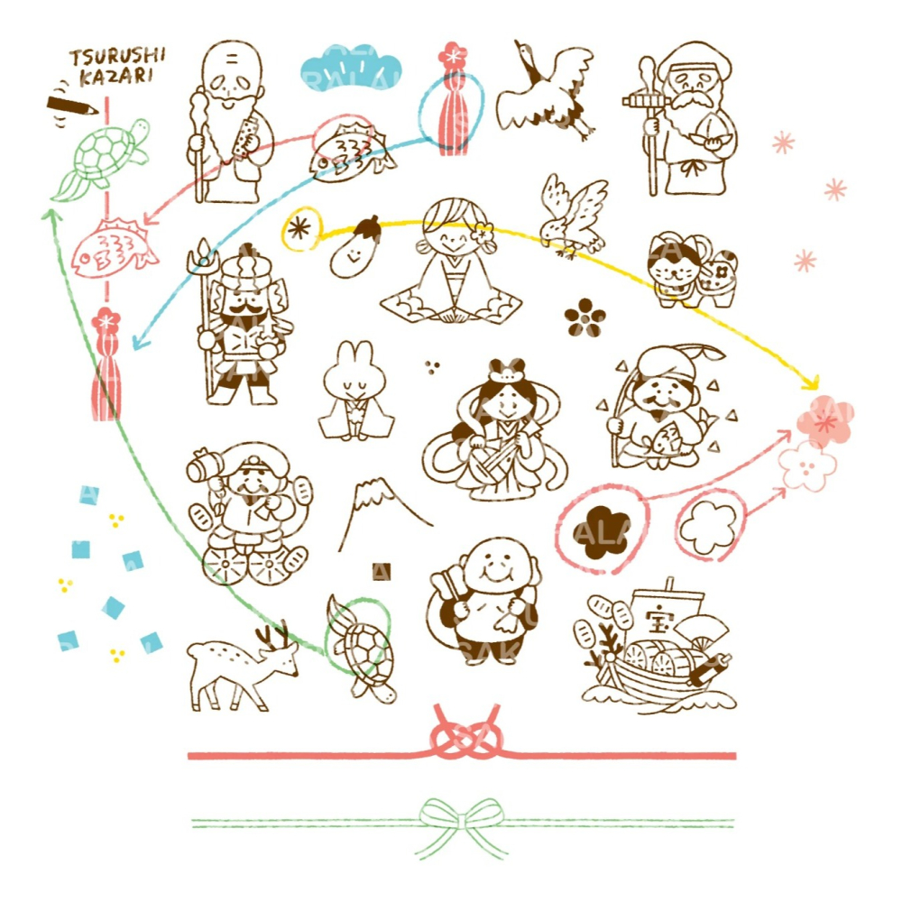 *激動小鹿*<現貨>日本 Sakuralala 水晶印章 365906: Shichifukujin 七福神 2025-細節圖3