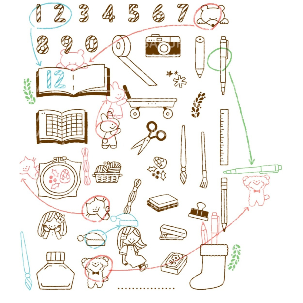 *激動小鹿*<現貨>日本 Sakuralala 水晶印章 365905: My 12 Days of Christmas-細節圖3