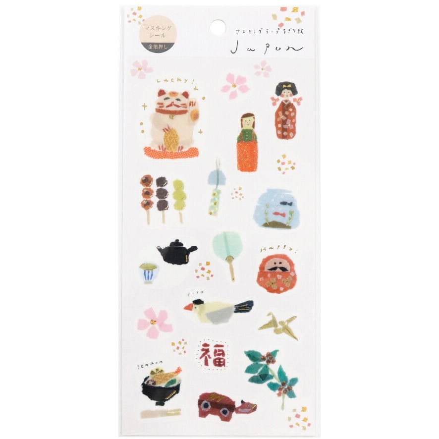 *激動小鹿*<現貨>日本 田村美紀 插畫家 Maki Tamura 和紙貼紙 新品 我的最愛系列-規格圖7