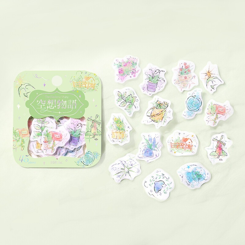 *激動小鹿*<現貨>日本 BGM 空想物語 貼紙 BGM 貼紙包 新品貼紙-規格圖10