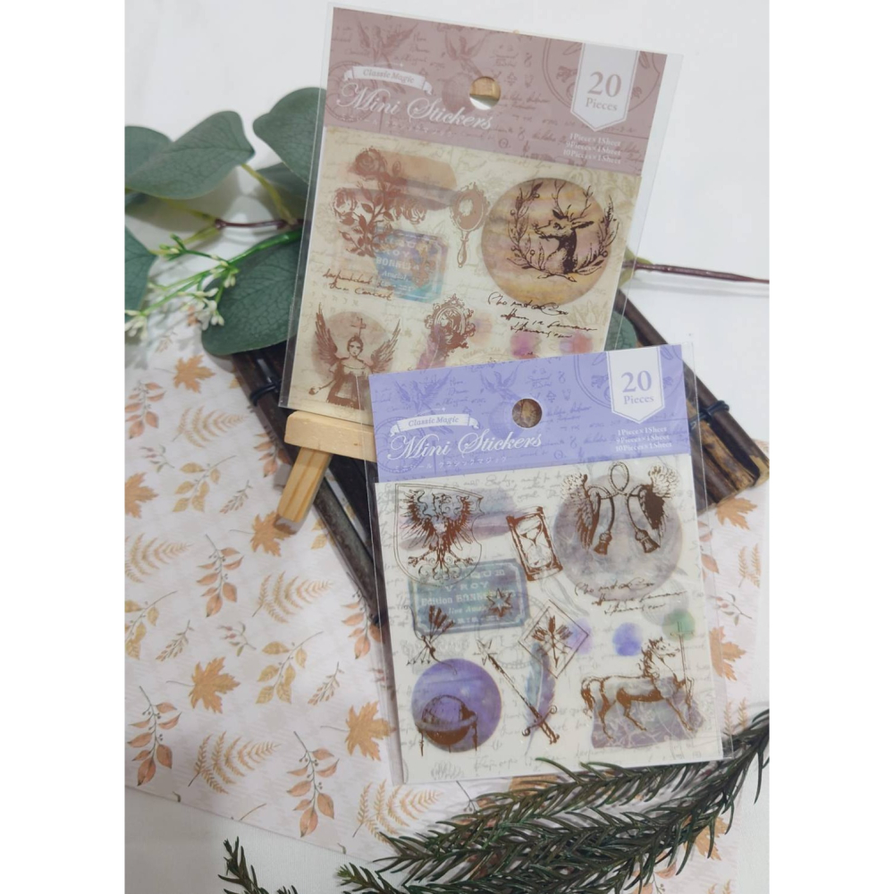 *激動小鹿*<現貨>日本進口 amifa 貼紙包 經典魔法 迷你紙貼紙包 121797 貼紙-細節圖2