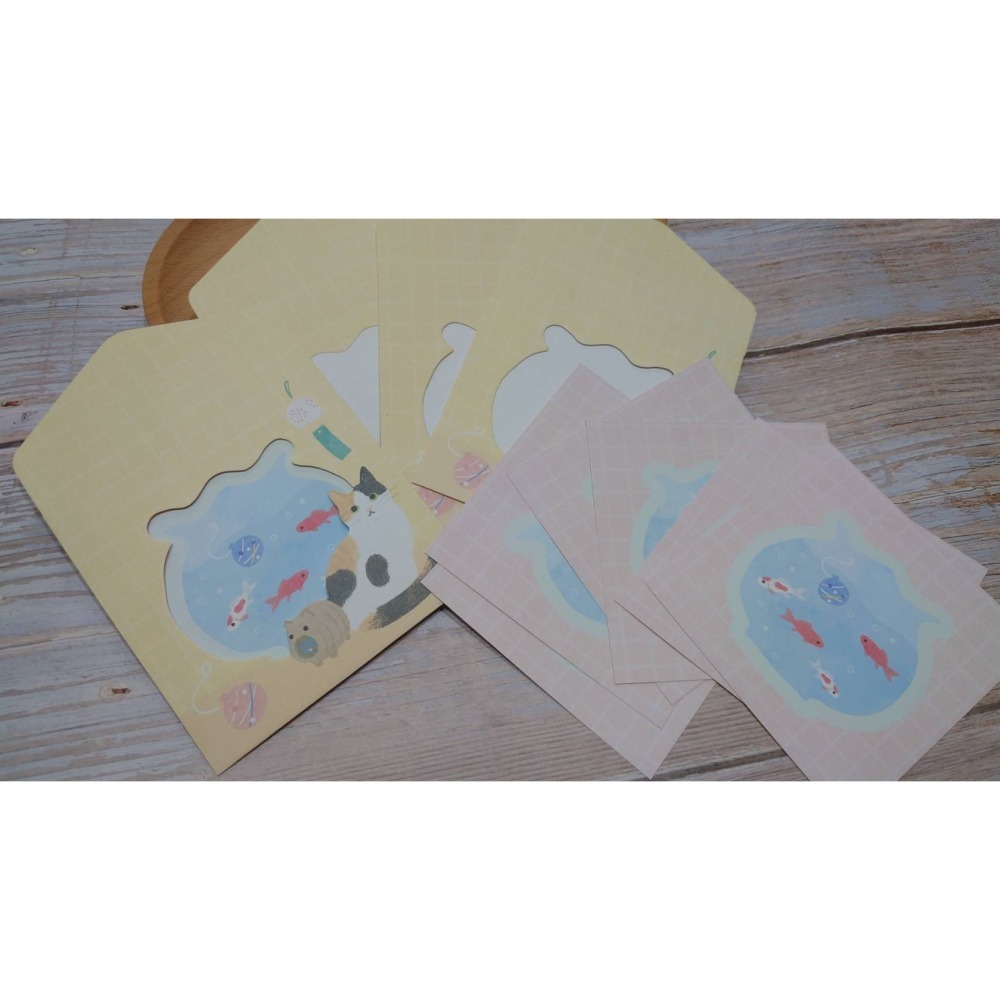 *激動小鹿*<現貨>日本 amifa 迷你信封信紙組 mini letter set 貓咪 柴犬 116489-細節圖6