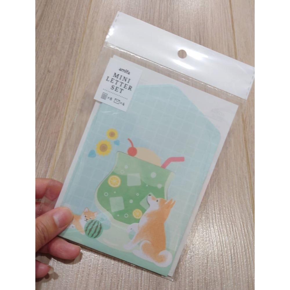 *激動小鹿*<現貨>日本 amifa 迷你信封信紙組 mini letter set 貓咪 柴犬 116489-規格圖6