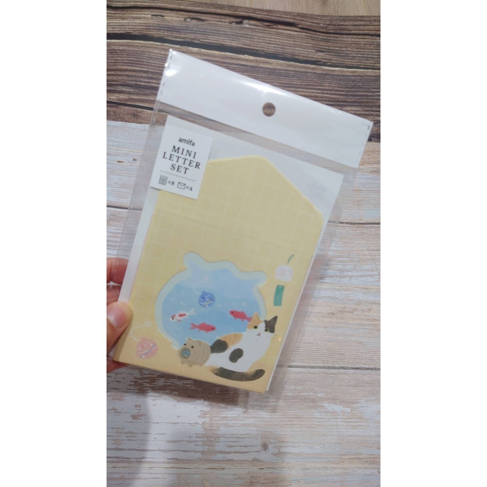 *激動小鹿*<現貨>日本 amifa 迷你信封信紙組 mini letter set 貓咪 柴犬 116489-規格圖6