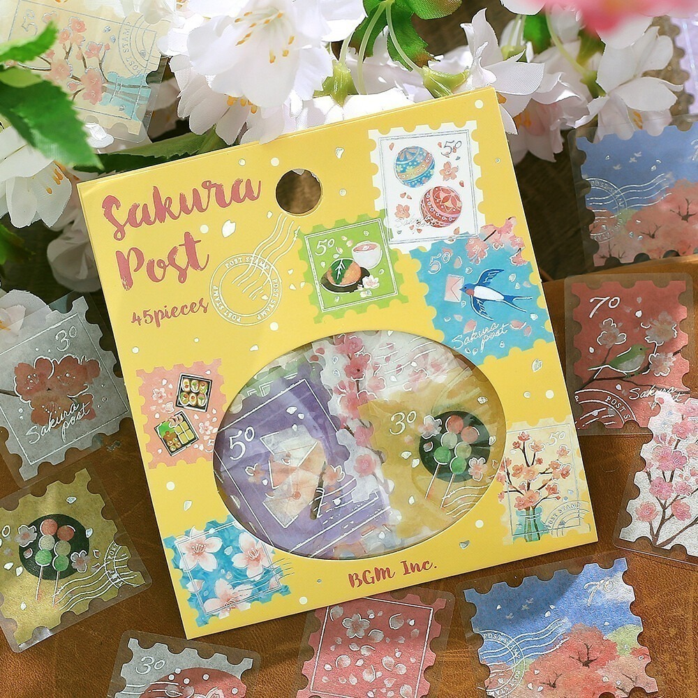 *激動小鹿*日本 BGM貼紙 BGM 燙金貼紙 貼紙 貼紙包 - 2025 櫻花限定 限量款 售完無法補-細節圖3