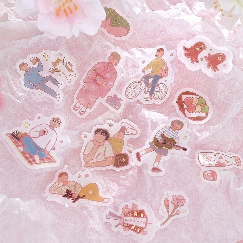 *激動小鹿*日本 BGM貼紙 BGM 燙金貼紙 貼紙 貼紙包 - 2025 櫻花限定 限量款 售完無法補-細節圖7