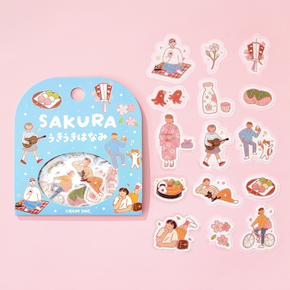 *激動小鹿*日本 BGM貼紙 BGM 燙金貼紙 貼紙 貼紙包 - 2025 櫻花限定 限量款 售完無法補-規格圖10