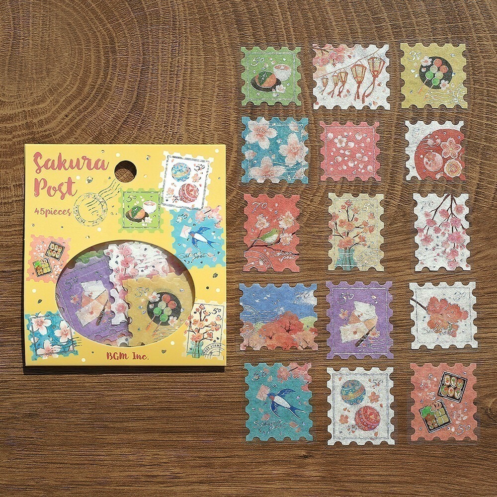 *激動小鹿*日本 BGM貼紙 BGM 燙金貼紙 貼紙 貼紙包 - 2025 櫻花限定 限量款 售完無法補-規格圖10