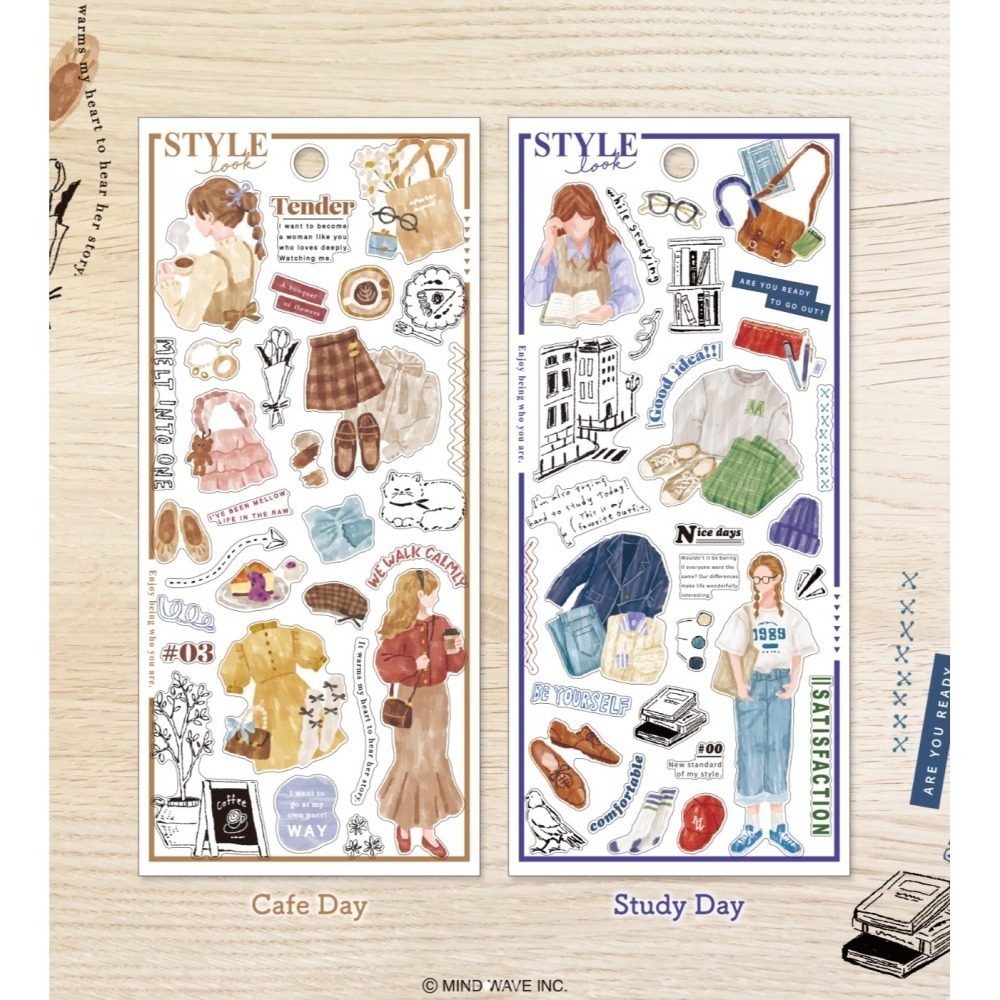 *激動小鹿*<現貨>日本 MIND WAVE 貼紙 STYLE LOOK STICKER 系列 2025新品-細節圖2