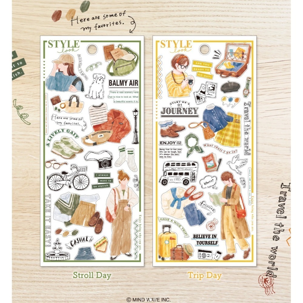*激動小鹿*<現貨>日本 MIND WAVE 貼紙 STYLE LOOK STICKER 系列 2025新品-細節圖3