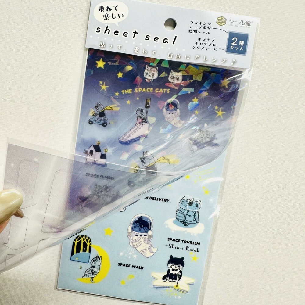 *激動小鹿*<現貨>日本seal do x SHINZI KATOH貼紙 ks-ss-10006加藤真治 貓 2025-細節圖5