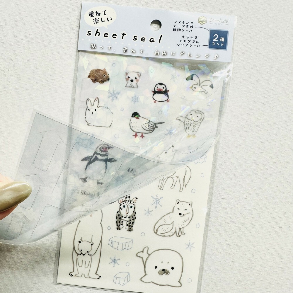 *激動小鹿*<現貨>日本seal do x SHINZI KATOH 貼紙 ks-ss-10002加藤真治 冰雪中的動物-細節圖4