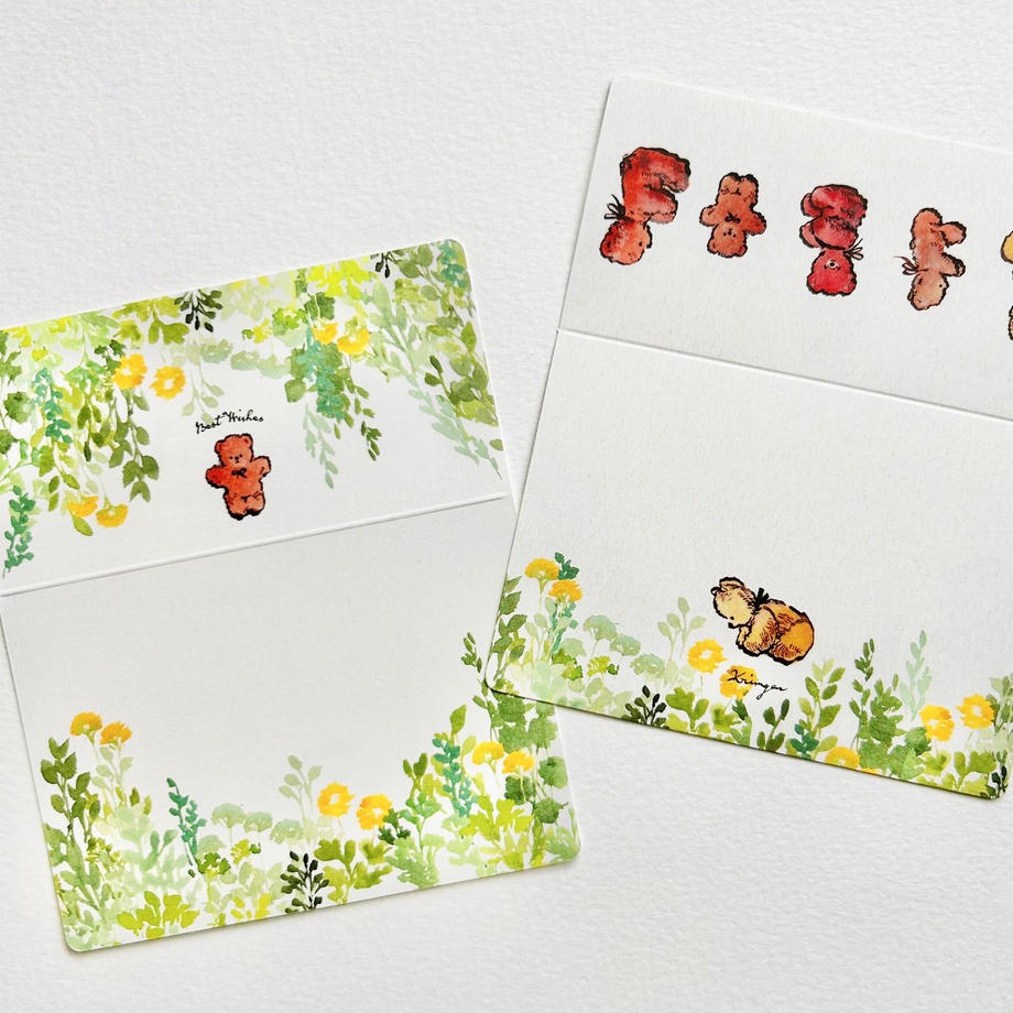 *激動小鹿*<現貨>日本 Krimgen & Shachihata 聯名 小卡片+封蠟造型貼紙組 留言卡&封蠟造型貼紙組-細節圖7