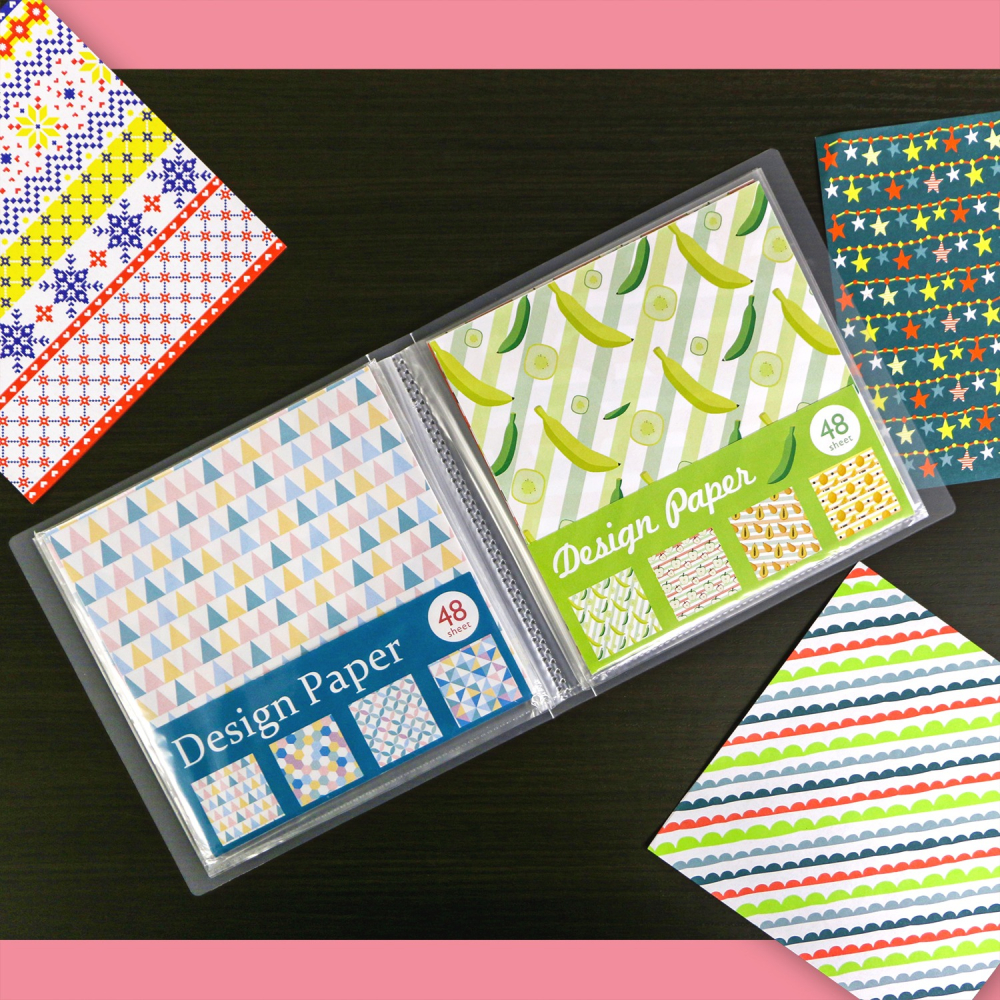 *激動小鹿*<現貨>日本 hapila - 色紙收納本 FM334 色紙收納 半透明PP色紙收納本 日本進口-細節圖2