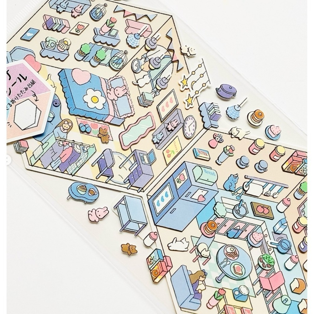 *激動小鹿*<現貨>日本 Kamio Japan 貼紙 小世界系列 佈置貼紙 透視視角 3D空間 日本進口貼紙-細節圖4