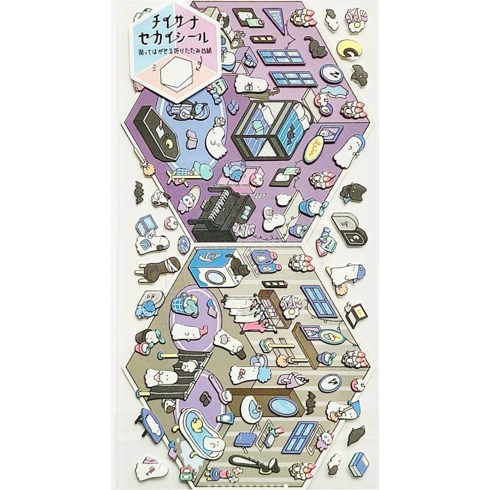*激動小鹿*<現貨>日本 Kamio Japan 貼紙 小世界系列 佈置貼紙 透視視角 3D空間 日本進口貼紙-規格圖5
