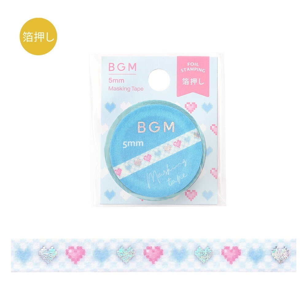 *激動小鹿*<現貨> 日本 BGM 紙膠帶 花朵 星花火 黑色小貓  細幅 5mm寬 紙膠帶 2025 新品-規格圖8