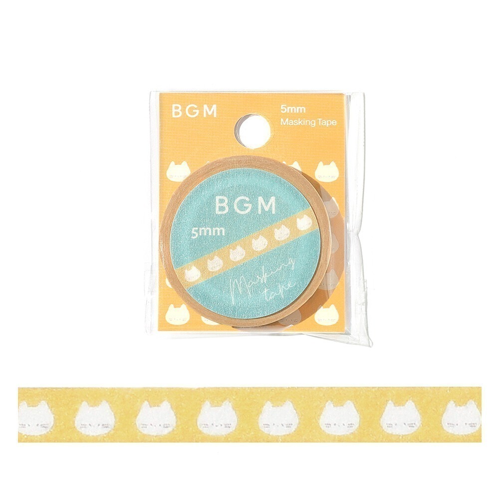 *激動小鹿*<現貨> 日本 BGM 紙膠帶 貓咪 臘腸犬  Hobby Time 細幅 5mm寬 紙膠帶 2025新品-規格圖9