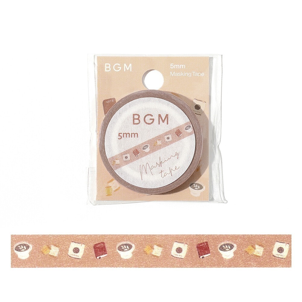 *激動小鹿*<現貨> 日本 BGM 紙膠帶 貓咪 臘腸犬  Hobby Time 細幅 5mm寬 紙膠帶 2025新品-規格圖9