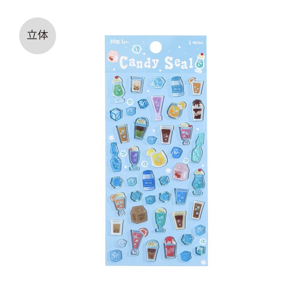 *激動小鹿*<現貨>日本 BGM 貼紙 Candy Seal系列 透明 PVC立體貼紙  2025新品-規格圖11