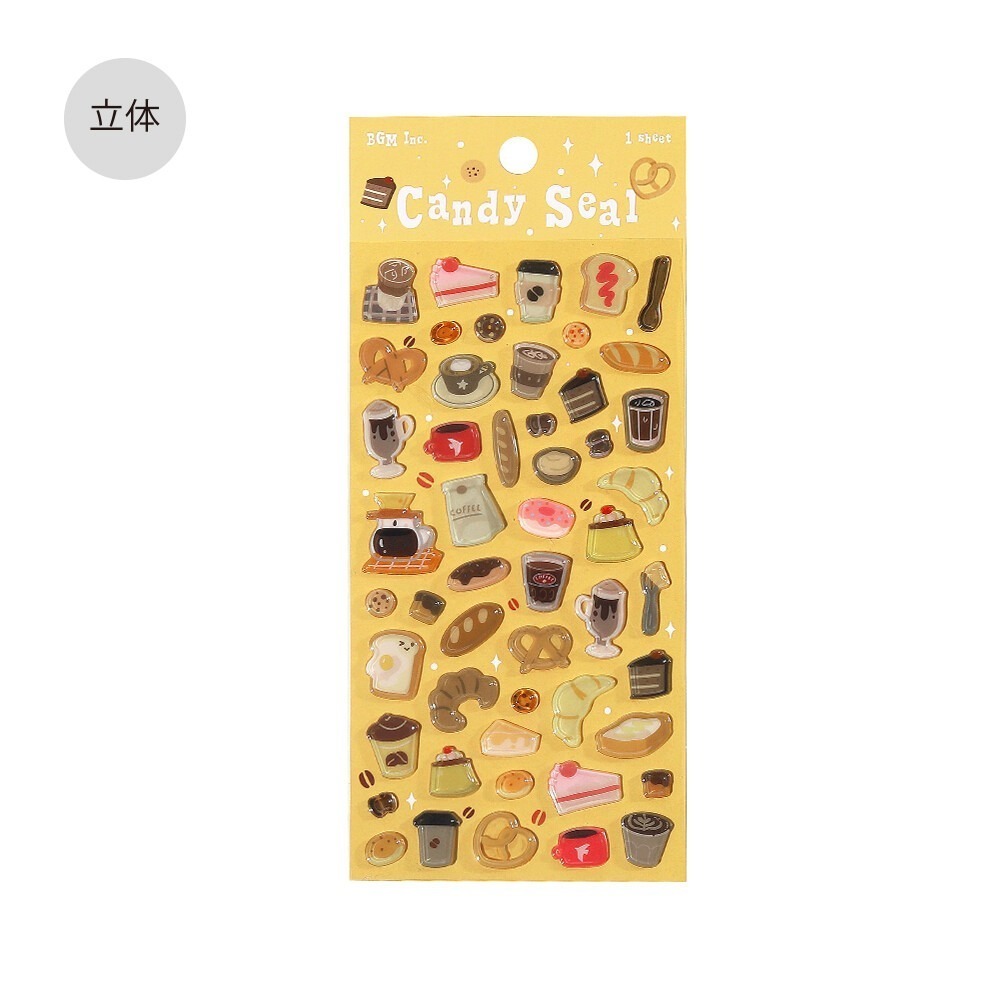 *激動小鹿*<現貨>日本 BGM 貼紙 Candy Seal系列 透明 PVC立體貼紙  2025新品-規格圖11