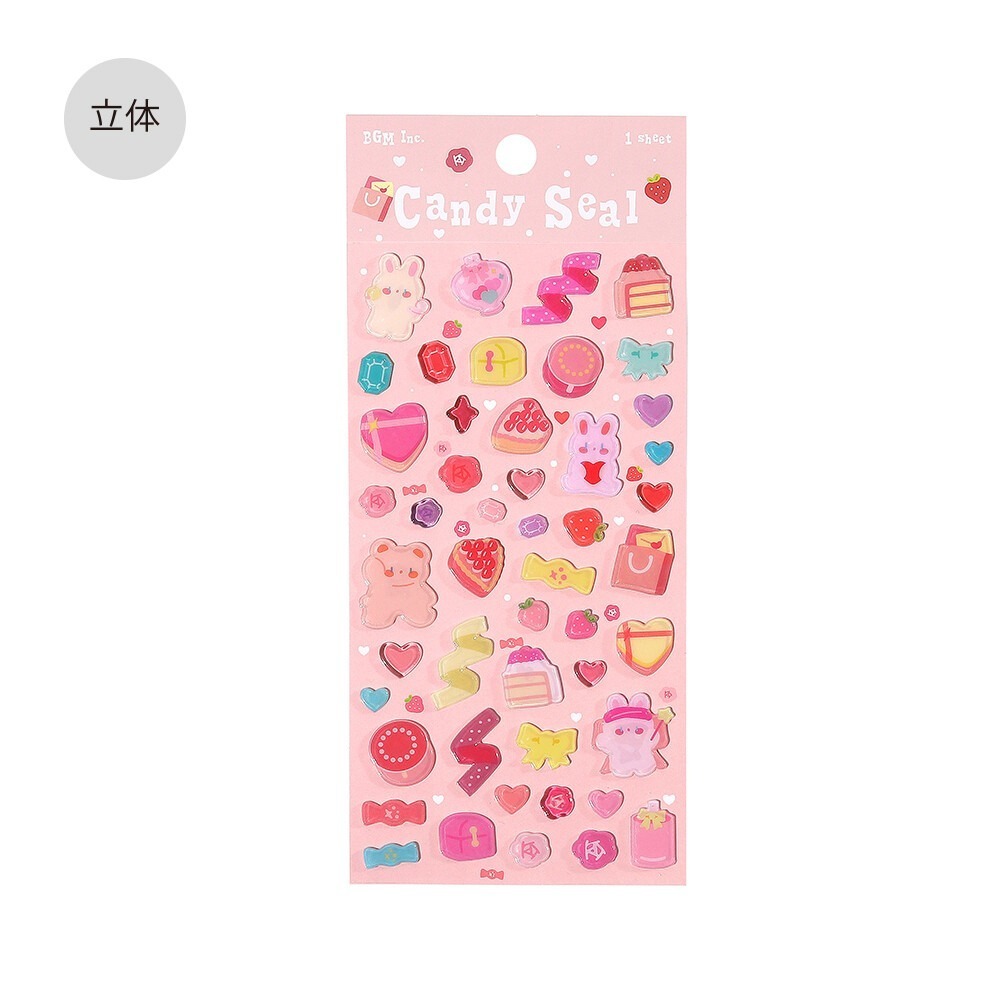 *激動小鹿*<現貨>日本 BGM 貼紙 Candy Seal系列 透明 PVC立體貼紙  2025新品-規格圖11