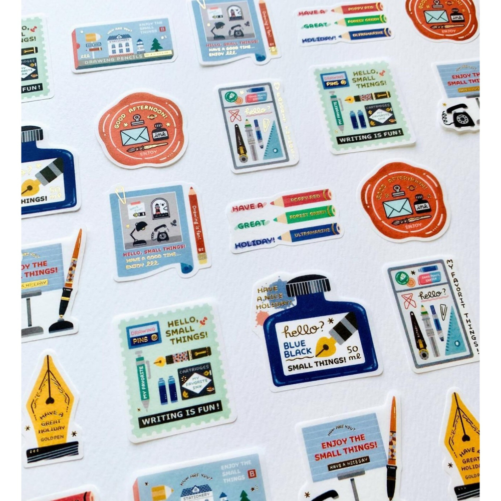 *激動小鹿*<現貨>日本 Papier platz 貼紙包 Eric Flake Seal 箔壓 貼紙-細節圖3